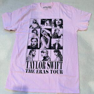 New - Official Taylor Swift Eras Tour Pink Split Photo Dateback T-Shirt Medium